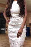 It's a very nice two piece, but not for me. Doesn't fit my body good. I'm not tall or tone & kinda heavy for a outfit & I would keep it, but it was a lot of money - Uma B.