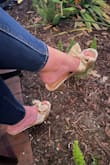 Walked a mile and a half in these shoes first wear, danced for hours second wear, can't wait to wear them this weekend!!! The strap is slightly stretchy which is perfect and they fit like a glove. - Jackie B.