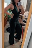 It's so flattering, and SO comfortable. I'm obsessed! I struggled finding a great jumpsuit in dark green, but this is EXACTLY what I wanted. It was super delayed with all the crazy USPS stuff going on, but honestly it was worth the wait. I can't wait to have an occasion to wear it out! - Stefanie G.