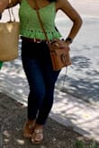 Loved this tank so much! I wore it with high waisted jeans and it was just perfect. The color looks killer against tanned skin too. - Pardis F.