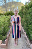 Fits perfectly! I love that it can be dressed up or worn casually. Super comfy and soft and the neckline isn't too low. - Nicole P.