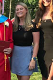 Thick, silky material! Very comfortable. New favorite skirt, wore it to a graduation and a bridal shower. You can dress it up or down. Love it! - Ashley B.