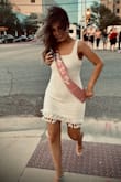 This is such a beautiful dress. But it does run a little large on the top. I had to get it altered the straps because instructor for life. But that wasn't a big issue the dress is so gorgeous definitely get it. - Carolina A.