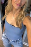 If you're on the edge, just get it! The square cut neckline is very on trend and it's comfortable. I have a long torso and sometimes bodysuits can give me a wedgie, but this didn't. It can be a little low cut so if you want less of that, just use the adjustable straps. - Sarah M.