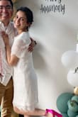 I love this dress. it's comfortable and very classic looking. I felt pretty, which I haven't felt that way in a really long time! worn for a 1 year wedding anniversary party! - Margaret W.