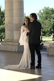 This dress is beautiful! Glad I settled on this one for my wedding day. It's super comfortable and the sleeves make it feel so unique and original! - Bela C.
