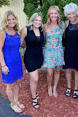 I wore this dress to a wedding and it was really cute but I had to constantly keep pulling it down since it rode up. It also showed a lot more boob than it looked like in the picture, so I had my seamstress sew a mesh piece in. - Faith K.