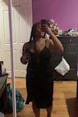 Needed a cute black dress for graduation and this worked out perfectly. It's not tight and hugs my body well. Would def recommend. - Ifeanyi U.