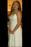 Loved the material! I'm always iffy about purchasing dresses online because usually the dress material you receive is not the same as the one in the picture. But this one was as pictured ! I was unsure about whether to purchase a Medium or Large. Medium fit a little snug. Overall satisfied . - Selene G.