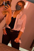 I love this bodysuit! Normally I don't wear them because I usually can't wear a bra with them. But this one was totally fine with no bra! The material is thick and comfortable. I wore it with a sheer blouse and got so many compliments! My only complaint is the straps are a little looser than I would prefer. - Jeannette W.