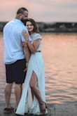 I absolutely love this outfit, I did notice both the top and skirt are both a little bit bigger than I expected, they're not as form fitting as I thought. I ordered a size small which is what I usually wear. The length was good for me for when I was wearing about an inch high heels. Overall I was very happy! - Courtney P.