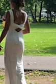 I ordered this dress for my wedding and It was absolutely perfect! The fabric is nice and very good quality. I LOVE the back!! It was super comfortable and I received so many wonderful compliments. I could not be happier! I definitely, highly recommend! - JoAnne B.