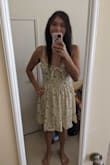 I'm normally an XL in Lulu's dresses with zippers and L on loose fitting ones. This dress fit but was way too tight. I think it's made for shorter, smaller girls. The straps also didn't seem to adjust long enough. I wouldn't recommend this dress if you're 5'10" like me. More information, I'm Chinese with small boobs too. This one is going straight back to Lulus. I actually really liked it despite not being completely sure if I would like it or not when I saw it online. :( - Sunny W.