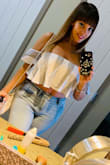 Perfect shirt for a summer day, just the right amount of crop! - Megan R.
