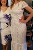 I ordered this dress as a possibility for my intimate wedding ceremony. It wasn't my first choice, but when it arrived and tried it on I was obsessed. The beading is gorgeous and it fit so beautifully. The picture does not do it justice at all. - Alyssa E.