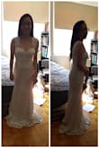 This dress is beautiful, high quality, and fantastic value. The fit is great, and true to size. All I had to do is hem the bottom. - Alice L.