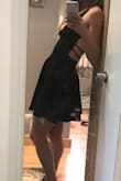 This dress is lovely and sexy. It's long enough that I feel covered and the open back feels super sexy. I usually wear a small, but the extra small is perfect. - Erika S.