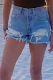 Finally I found some really cute high waisted jeans shorts. I love the way they fit in the legs and in the waist. My only complaint is the buttons are very difficult to get off and I'm hoping each time I wear them it makes them a little bit easier. - Amanda J.