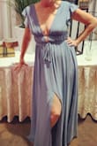I ordered the medium because I knew the large would be too big. I did have to have the medium taken out, but one way or another I would have had to have it altered if I had ordered a large. - Julie O.