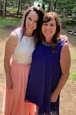 I did not wear the two pieces together. Instead, I wore the skirt to the rehearsal dinner and the top for the ceremony. I did need different sizes. To be comfortable I ordered a Medium (set) and used the Skirt and the Small (set) and wore the top. And because covid -- I had a mask made from the Medium top for the rehearsal/ceremony.
I ordered a set in Small and Medium. For me, the Small top and Medium bottom fit best. - Amanda H.