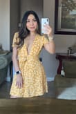 This dress is so cute and the fabric is so light and comfortable. It's a little low cut so be prepared to maybe use some tape and pasties! I got so many compliments on this dress, I would definitely recommend it in any color :) - Alina R.