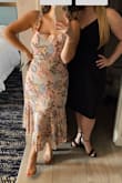 This dress is lightweight, making it perfect for an outdoor summer wedding or event! The tie back allows for a perfect fit. Would definitely recommend this and look forward to wearing it again. - Christy P.