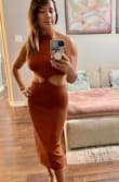 The material is just right for a summer date night in Texas. It's a sexy yet classy.  I got the rust color and I am in love. - Miranda L.