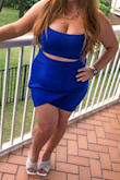 Love this dress. Very true to size but I also could have worn an XL for a less form-fitting look. Very stretchy, and I got tons of compliments when I wore it on vacation. - Jillian H.
