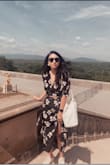 I got a lot of compliments that day. Material traps heat, so please hydrate if you wear on a v hot day. Instead of tying the wrap in the front, I was able to wrap and tie from the back since it's pretty long. - Nikki G.