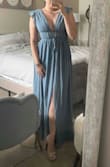 Love this dress! I am a true size 6 and usually in between a small or medium depending on the dress size. I was nervous about ordering a small since I am smaller on top with bigger hips. Definitely order this dress depending on your top size. So glad I went with a small, can't wait to wear for a wedding in august! - Lily D.