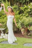 this dress was perfect for my garden wedding. Had to shorten the dress a little in the front but kept the back for a small train. Worth the $$$! - Samantha S.