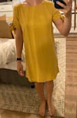 The dress fit sort of like a paper bag.. really super comfy & maybe good for bloated days. But, not for me as I prefer more flattering options... - Jordan K.