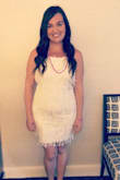 I ordered this dress in a M and L for my bachelorette, just in case. The medium was PERFECT- it stretched just enough, was comfortable, and photographed perfectly. A steal at this price. - Jessica H.
