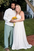 I ordered this dress for my last minute intimate elopement style backyard wedding. It was beautiful and perfect. Length was perfect and the simple elegance of it did not disappoint. - Erica H.