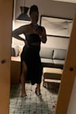 This dress was simple but everything! Paired it with silver jewelry and the black Croc Taylor Ankle Strap Heels. - Lillian J.