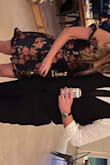 This dress looks expensive and hits at all the right places. The fabric was plying a little bit but it didn't bother me much as it wasn't very noticeable. I probably could have worn a small but they didn't have it in stock when I ordered so the medium worked just fine! - Christina A.