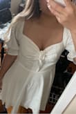 I love the style of this dress, it's just that it's sort of see through since the material is thin; the back part of the dress where your bra strap hits is especially see through since there's no lining! It shouldn't be a problem if you're ok with going braless and wearing pasties or a sticky bra. I'm returning since it doesn't seem worth it for the quality. - Victoria C.