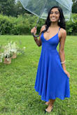 I did need help getting into this dress but once we finally strapped everything in I was obsessed. Loved the way it fit and fell and it was fun and easy to accessorize. - Proma K.