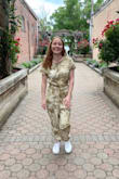 I wore it for my birthday lunch! It was a little loose (I ordered a small). I feel like it was a little more of a faded/darker green than the picture shows! But definitely will wear again! - Rebecca F.