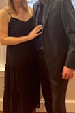 I wore this to a wedding recently and absolutely loved it! I originally ordered the L but sized down to a M. It's very simple but classy and matches with anything. - Lauren B.
