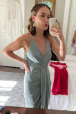Loved this dress soooo much! I felt so confident in it and it's SO comfortable. The stretchy material was perfect for a hot Texas evening! - Kiana M.