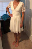 Bought this dress to wear for my engagement pics/bachelorette and I love it. Fits like a glove. I don't even have to wear a bra. - Myranda S.