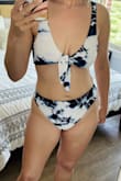 This is my first try with high-cut, high-waisted bikini bottoms, and I'm super happy with them. They're cheeky without being extreme. I'm somewhere between thin and curvy, and I think these are pretty flattering. Normally I wear a large in lower-slung bottoms, but I went medium with these and they fit exactly like I hoped they would. Love! - Erin R.