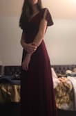 I was scared to order this because dresses rarely fit me without me looking like a stick. But I felt feminine and pretty! Fits well. Though I'd have preferred of the snap for the v neck were a bit higher. - Teresa P.
