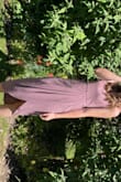 I bought this dress to wear to a wedding and it was perfect! The material is really light, but it's not see through so it was the perfect dress for a summer wedding. I loved the color too, it was exactly as pictured! I would highly recommend this dress and would buy it in another color for a different occasion!
Pros:
- the color was just as pictured
- the dress was super comfy, not itchy or anything
- material was light but not see through so it kept me cool
- was very flattering
- it wasn't too tight or too loose, it fit very well
- very easy to wash (just hang dry)
Cons:
- I thought the dress was *slightly* too small on the top, like the wear the band of your bra goes but I wouldn't change sizes over it
- the leg slit is a little dangerous when sitting down, it goes pretty high and the dress kind of falls open when sitting
- because of the leg slit, I wore spandex and the dress did not hide the spandex very well, you could tell I was wearing something underneath.
- it did wrinkle easily - August G.