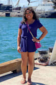 This romper was the perfect piece to go from a flight to a late lunch on the San Diego bay! - Bonnie B.