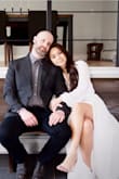This was the perfect dress for my little quarantine wedding in March.  It had just enough coverage for the cold weather while still having a sexy slit.  The length was quite long. If I had had time I would have had it hemmed.  I initially got a small and had to return for an XS as the waist band was too loose. - Dawn P.