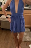 This barely covered my small booty and barely covered my tiny chest. Sizing up would have prob been better but that means the top would have been even more revealing. - Lisa D.