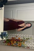 This dress definitely gives me Greek goddess vibes. I ordered a size down based on other reviews but had to exchange for my normal size so I'd suggest ordering what you normally wear. Customer service was great and they replaced my exchange when it got lost without any hesitation. Can't wait to wear it in November for engagement pics! - Avrie M.