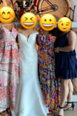 Dress was very cute, but long. I had to hold it while I walked. Maybe some tailoring would've fixed that issue, but I was pressed for time. I received a lot of compliments on it. - Briza P.
